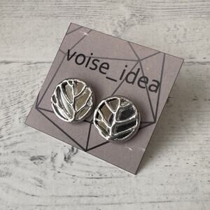 Mirrored Stud Earrings by Ukrainian designer voise_idea